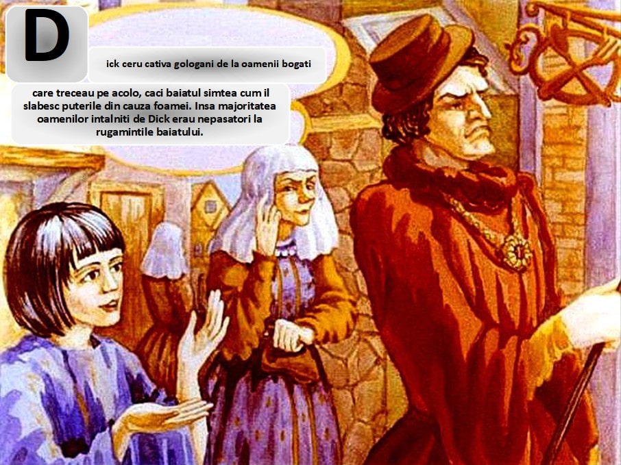 Ilustrație animată cu un băiat și mai multe personaje, într-un peisaj urban, exprimând nevoia și indiferența din jur.
