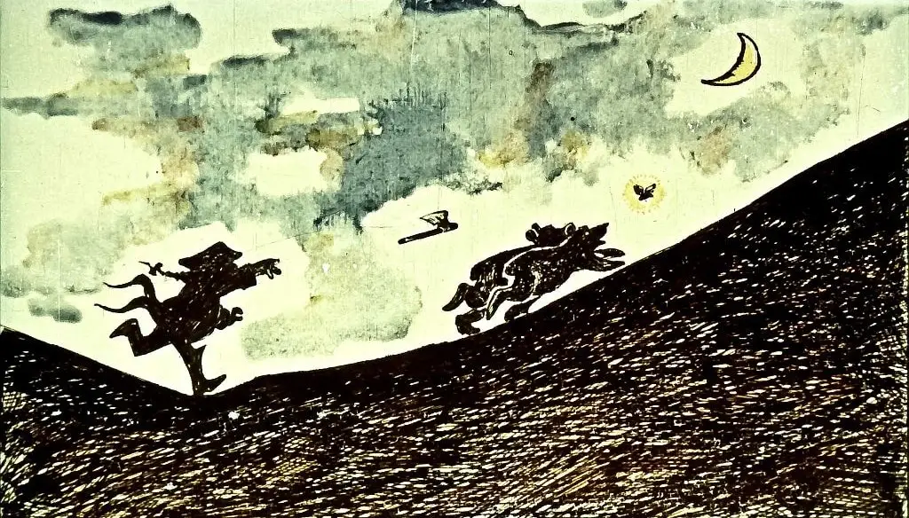 Ilustrație cu urși și o albină, un text explicativ despre o întâmplare legată de furia provocată de atacul urșilor.